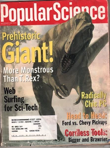 Vintage POPULAR SCIENCE september 1996-prehistoric GIANT ford vs chevy pickups - Picture 1 of 2