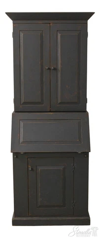 L57621EC: Primitive Paint Decorated 2 Piece Secretary Desk Cover