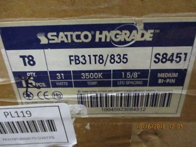 S8451 Satco 31 Watt T8 22.5" Medium Bi-Pin Base 3500K 1-5/8" BRAND NEW! - Image 1 of 4