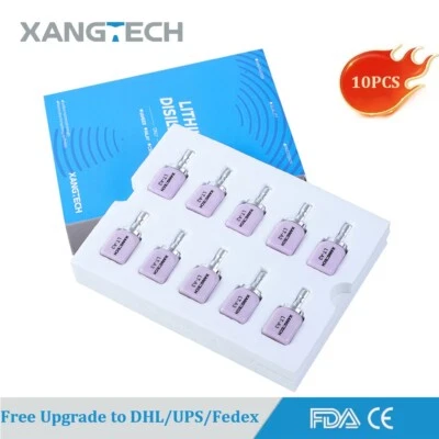 XANGTECH C14 Ceramic Blocks Lithium Disilicate Cerec CAD CAM HT/LT/MT A1 A2 A3 10Pcs/Box
