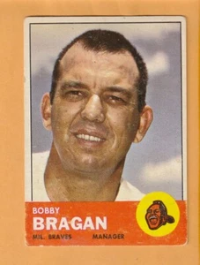 Bobby Bragan Milwaukee Braves 1963 Topps #73 Birmingham Alabama - Imagen 1 de 2