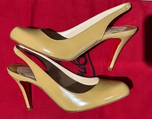 Christian Louboutin beige Lack Aperto Jazz Slingback Pumps Gr. 5M, 35EU Neu im Karton - Bild 1 von 10