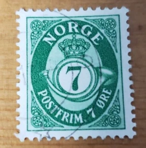GM221 Norge Foreign 7 Ore Green Used Stamp - Picture 1 of 1