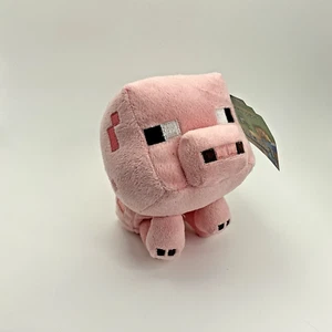 Minecraft Overworld Baby Pig 7" Plush Stuffed Toy Pink 2013 Mojang Series 1 NWT - Picture 1 of 7