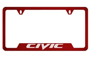 Red License Plate Frame for Civic - Picture 1 of 1