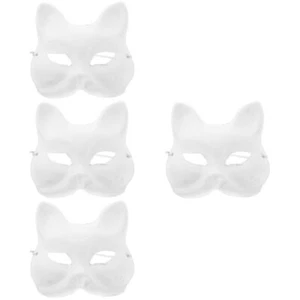 Set of 4 Fuchsmaskenmalszeugchen Kind Halloween-Cosplay- Weiße - Afbeelding 1 van 12
