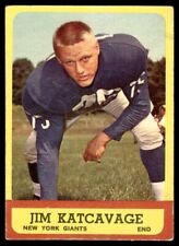 1963 Topps Football Card Jim Katcavage New York Giants #55 VG