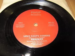 Redeker – Love Keeps Coming / Give Me A Call 45 PINUP 1982 FOLK ROCK Singer - Picture 1 of 3