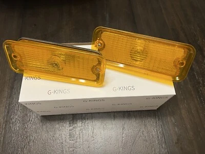 73 74 75 76 77 78 79 80 GMC CHEVROLET TRUCK C10 PARK LENS Amber Assembly Pair - Image 1 of 4