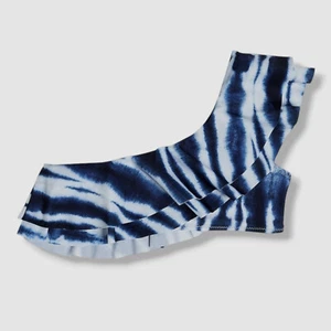 Molo Kids Girls Blue Tie-Dye One-Shoulder Nikkie Bikini Top Swimwear Size 15-16Y - Picture 1 of 3
