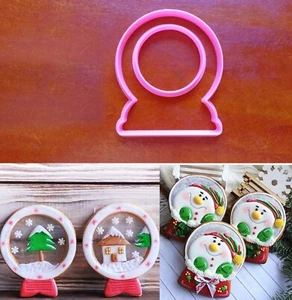 Mappamondo di neve natalizio biscotti pasticceria tagliabiscotti glassa fondente argilla cucina - Foto 1 di 1