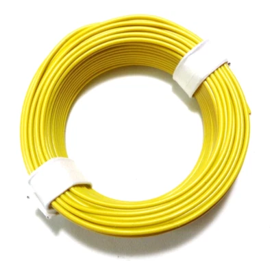 BELI-BECO 10m Litze/Kabel Gelb (0,20€/m) 0,14mm² für z.B. Märklin Modellbahn etc. H0 TT N