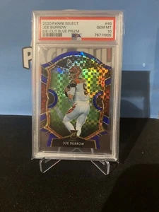 2020 Panini Select Joe Burrow Rookie gestanzt blau prizm PSA 10 - Bild 1 von 1