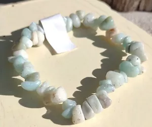 Nuevo brazalete elástico con chip de piedra amazonita éxito - Imagen 1 de 1