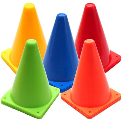 7" Football Training Cones (25 PCs) - Bright, Stackable for Sports Drills