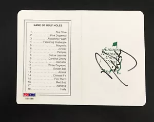 NICK WATNEY SIGNED AUTOGRAPH AUGUSTA NATIONAL MASTERS SCORECARD PSA DNA COA - Picture 1 of 1