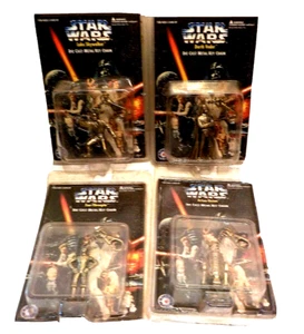 Lot of 4 1996 Star Wars Die Cast Metal Collect Key Chains R2D2 Vader C-3PO LUKE - Picture 1 of 2