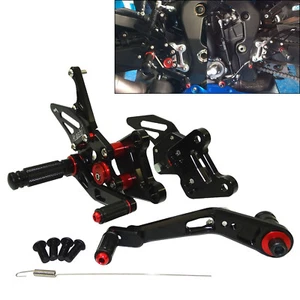 Adjustable Rearsets Footrest Driver Foot Peg Black For SUZUKI GSXR1000 2017-2021 - Picture 1 of 6