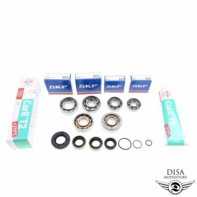 4 Gang Motor Lager Simmering Satz Motorlager Dichtmasse für Kreidler Florett - Bild 1 von 4