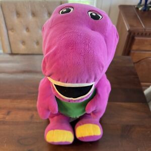 Barney the Dinosaur LARGE 28” Talking Plush! Fisher Price Rare! Works Retired