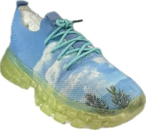 Women's Blue multicolor Knit Casual Sneakers Size 8.5 - Picture 1 of 5