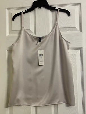 Novo com etiquetas $188 Eileen Fisher cerâmica lavada na areia seda charmeused tanque decote em U M - Imagem 1 de 4