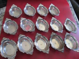 SET of 14  Matching  Antique  GORHAM  STERLING - NUT CUPS - All Excellent
