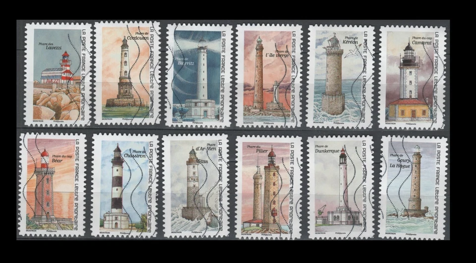 France 5694-5705 Lighthouses (12 USED STAMPS of 2019) - Image 1 of 1
