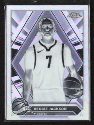 2023-24 Topps Chrome #168 Reggie Jackson Negative Refractors Denver Nuggets (H) - Image 1 of 2
