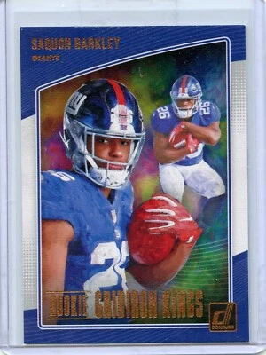 SAQUON BARKLEY RC 2018 Donruss Gridiron Kings RGK-6 Rookie New York Giants - Image 1 of 2
