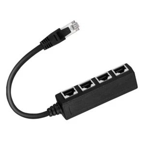 RJ45 Networking Splitter Cable 1 Male to 4 Female RJ45 Ethernet Cable Splitter - Afbeelding 1 van 8