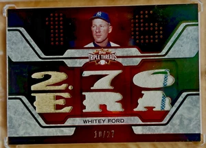 WHITEY FORD 2008 Topps Triple Threads SEPIA GU Bat Jersey 10/27 #TTR-135 YANKEES - Picture 1 of 1