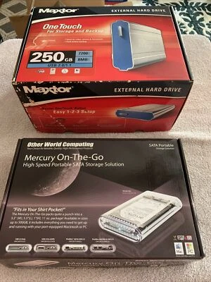 Maxtor One Touch External Hard Drive 250GB 8mb Cache USB 2.0 / 1.1 Storage + One - Image 1 of 4