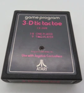 3-D Tic-Tac-Toe Atari 2600, 1980 Authentic Atari Game Cartridge Tested And Works - Picture 1 of 6