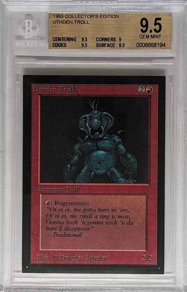 Gem Mint MTG Collectors Edition CE --- BGS 9.5 UTHDEN TROLL --- - Image 1 of 1