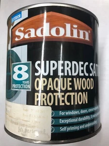 Sadolin SuperDec Madera Opaca Satinada 8 Años Protección Nuevo 1L Estaño Barniz Exterior - Imagen 1 de 5