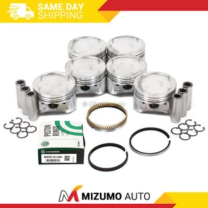 Pistons w/ Rings fit 94-96 Mitsubishi Montero 3.5L DOHC 6G74 - Picture 1 of 9