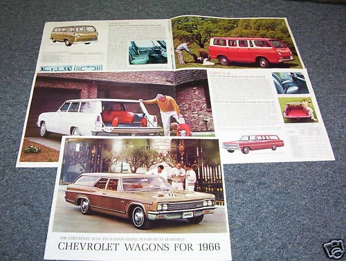 Chevrolet 1966 Station Wagons folleto / 16 p. Catálogo 66 Impala Nova Chevelle + Foto 1 de 1