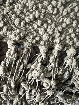 Manta Pier 1 Imports Flecos Tejidos Verde 50x64 Salvia Suave Nubby Foto 1 de 4