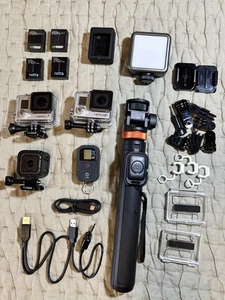 GoPro Hero 3+ Hero 5 Session ~ Batteries, Tripod, Remote, Cases, Mounts Bundle  - Picture 1 of 16