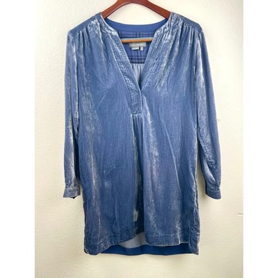 Vestido para mujer Anthropologie XS terciopelo hada capricho periwinkle vacaciones boho Foto 1 de 4