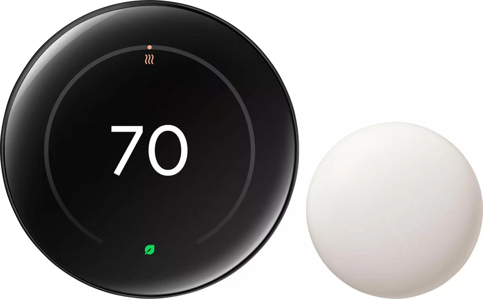 Google Nest 4th Gen Smart Learning Thermostat Polished Obsidian GA05169-US