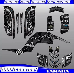 KIT CALCOMANÍAS GRÁFICAS COMPLETAS YAMAHA RAPTOR 660 660R ATV - Imagen 1 de 8
