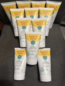 12 x Burt's Bees Natural Acne Solutions Deep Cleansing Scrub Salicylic Acid -RK2 - Picture 1 of 5
