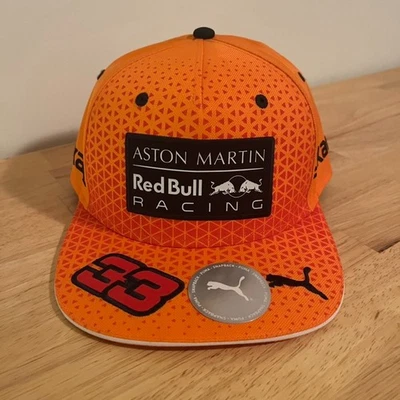 *RARO* PUMA Max Verstappen RedBull ASTON MARTIN Racing F1 Sombrero de ala plana Snapback Foto 1 de 4