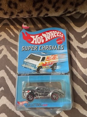 Coche Hot Wheels Ferrari P4 Super Chromes RLC Red Line Club HWC 2 de 4 04682/12500 Foto 1 de 4