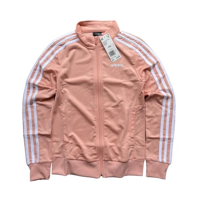 Adidas Essential 3 полоски Track куртка розовый женщин 2XS новый с ярлыками - Изображение 1 из 4