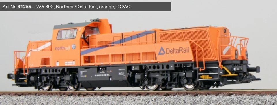 ESU 31254 H0 Diesellok BR 265 Gravita Northrail, Sound Rauch, AC/DC, in OVP, NEU - Bild 1 von 1
