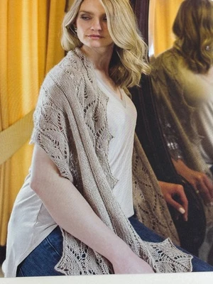 Shawl Knitting Pattern Adjustable Size Pages from Book - Image 1 of 3