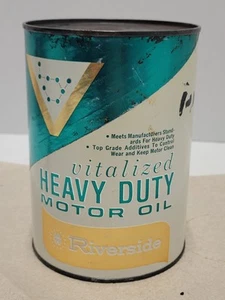 Vintage Riverside, Montgomery Ward Heavy Duty Motor Oil Quart Can Empty - Picture 1 of 8